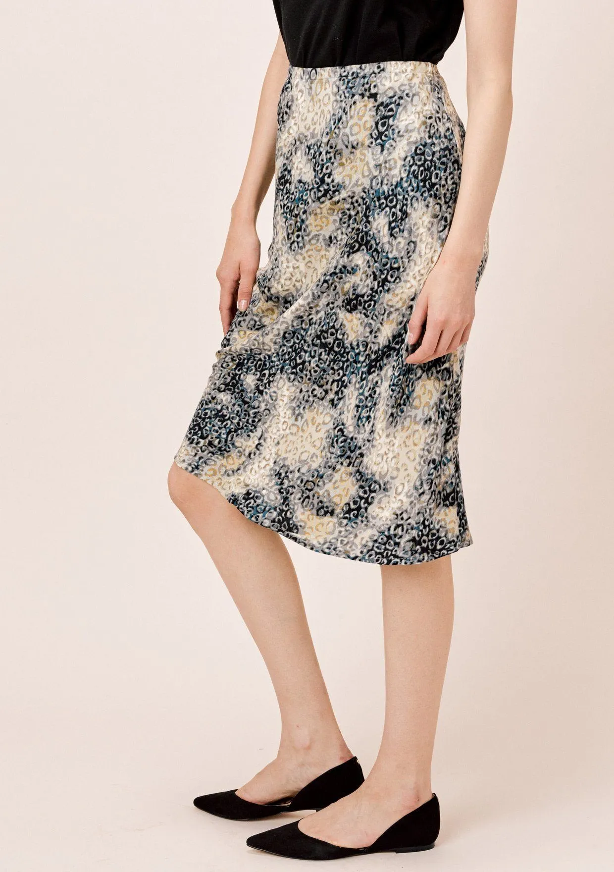 Bea Watercolor Midi Skirt