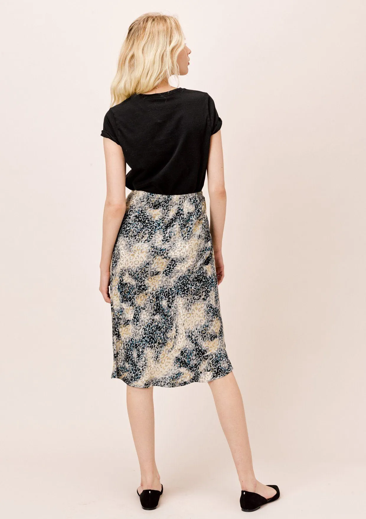 Bea Watercolor Midi Skirt