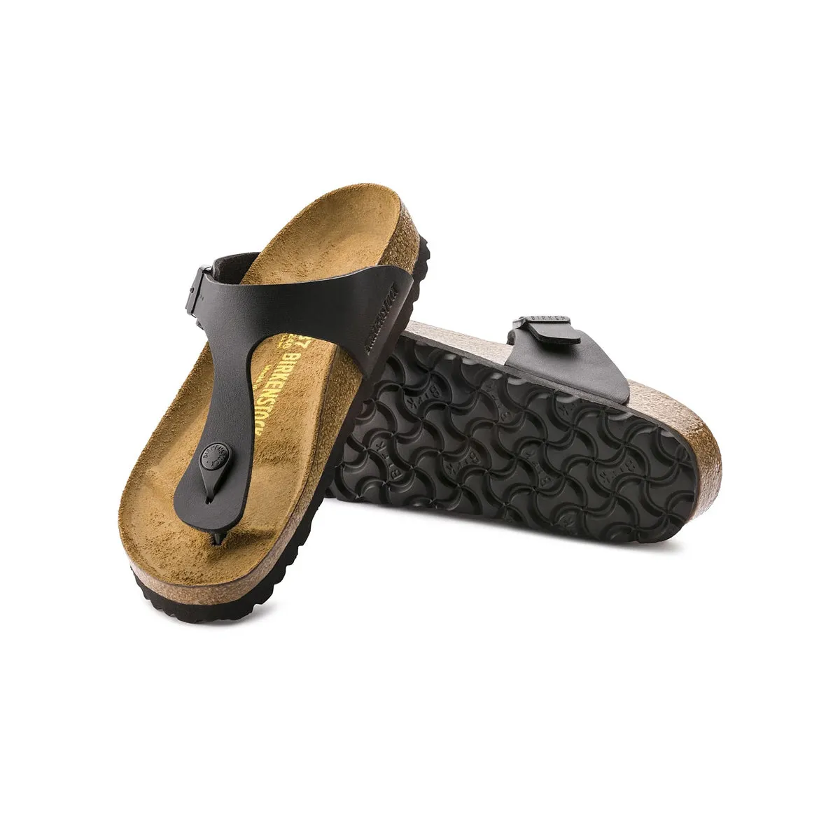 Birkenstock Unisex Gizeh Birko-Flor Sandals 0043691 Black, Regular Width