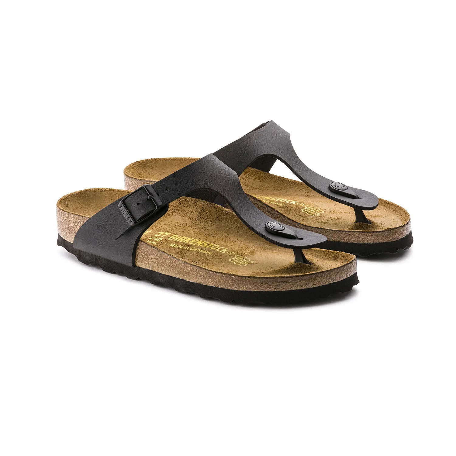 Birkenstock Unisex Gizeh Birko-Flor Sandals 0043691 Black, Regular Width