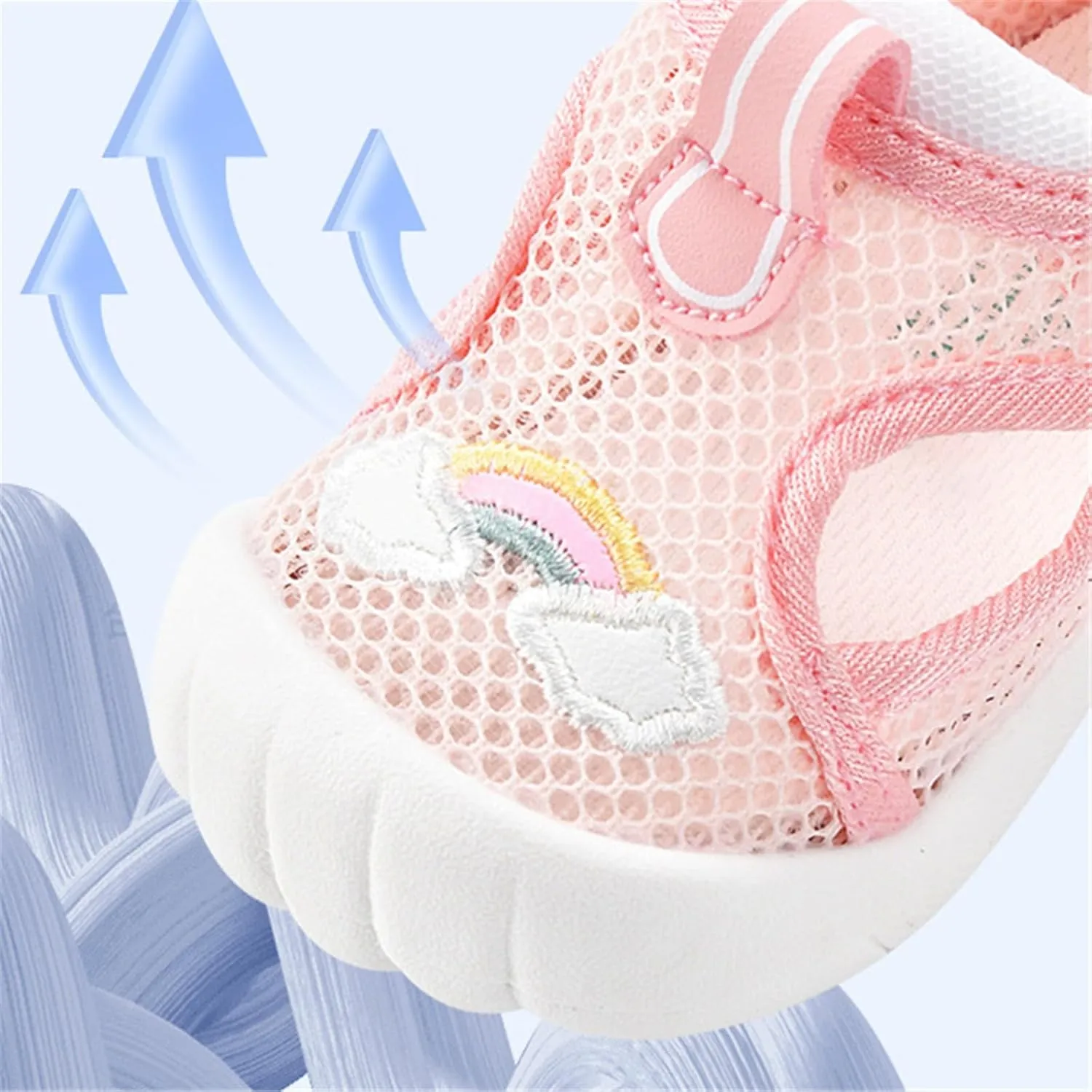 Infant Sandals for Boys Girls Baby Summer Breathable Non Slip Soft Sneakers Toddler Cute Flat Bottom Hollow Shoes