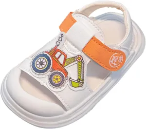 Infant Toddler Car Sandals Closed Toe Soft Sole First Walking Shoes Summer Lightweight Breathable Anti Slip Sneakers