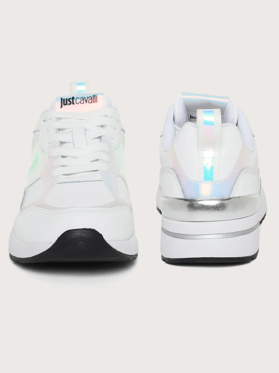 Just Cavalli Women White Sneakers