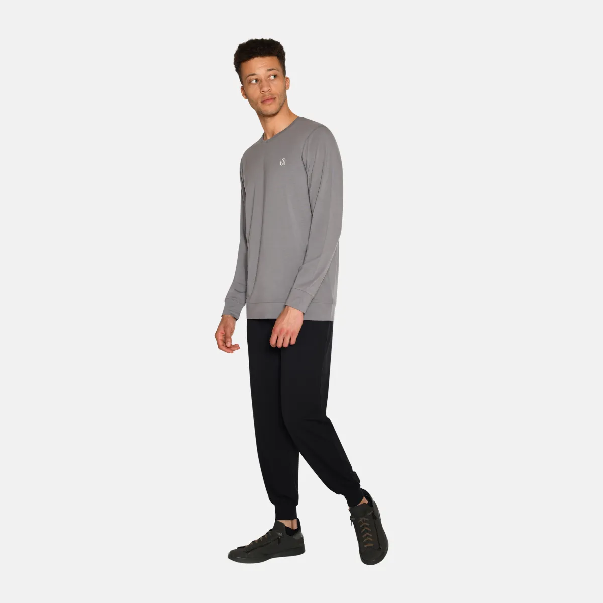 Langærmet bambus sweatshirt - grå