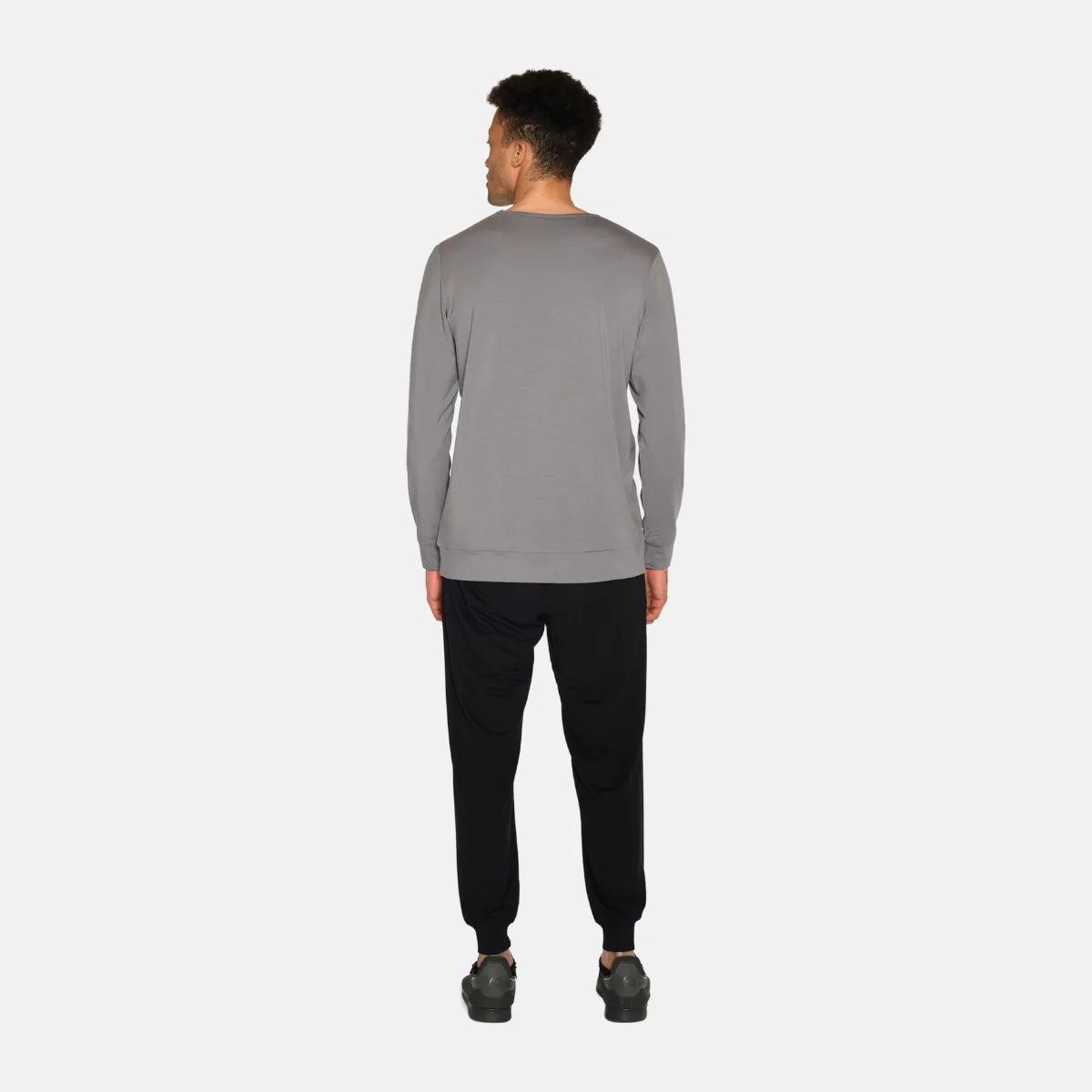 Langærmet bambus sweatshirt - grå