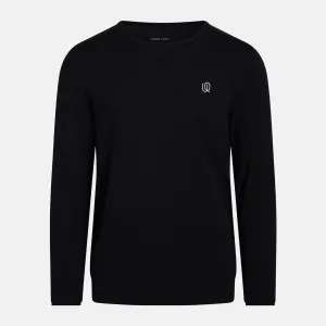 Langærmet bambus sweatshirt - sort