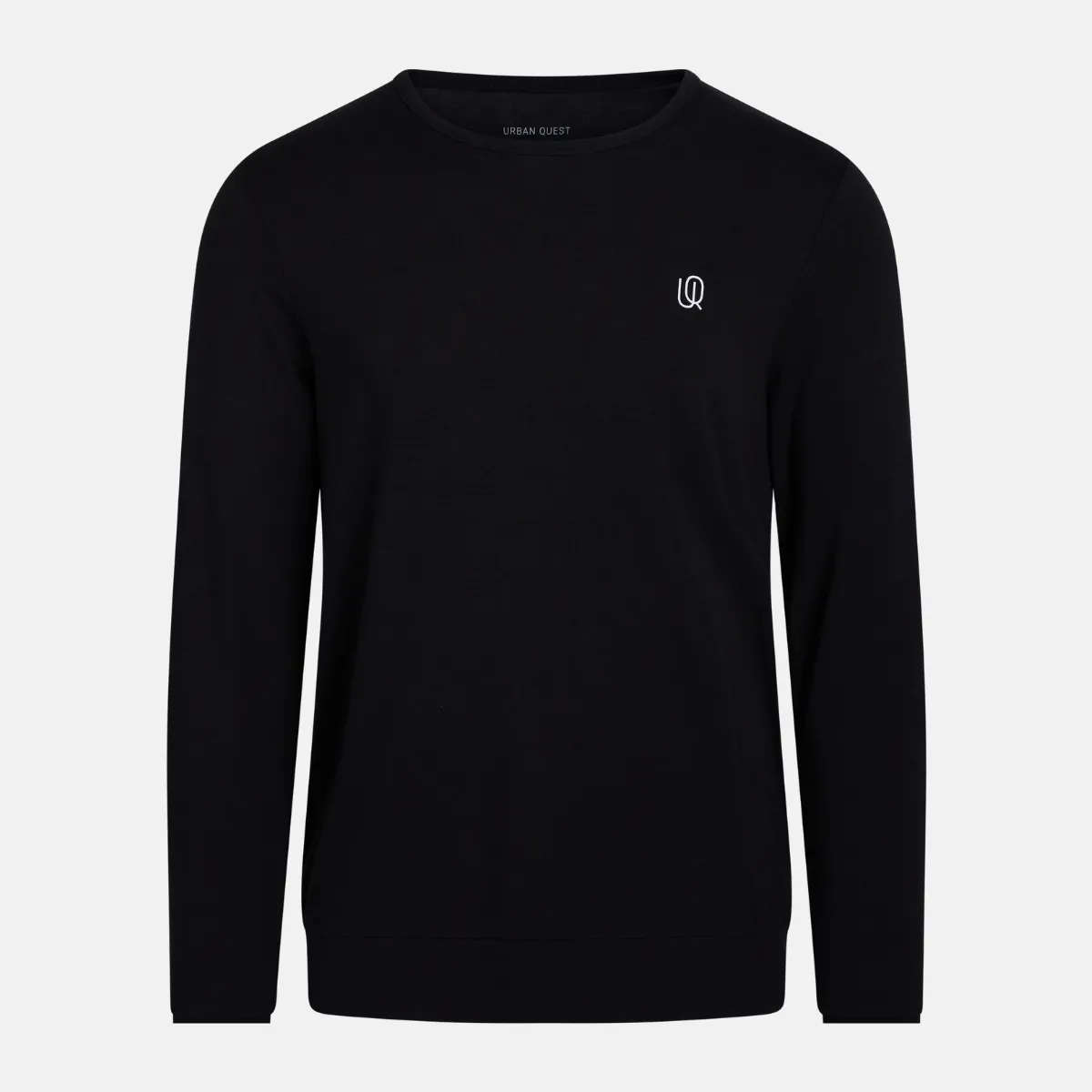 Langærmet bambus sweatshirt - sort