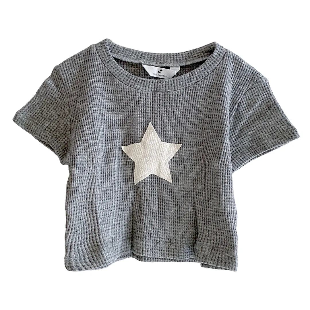 LUCKY STAR BABY TEE MISTY GREY