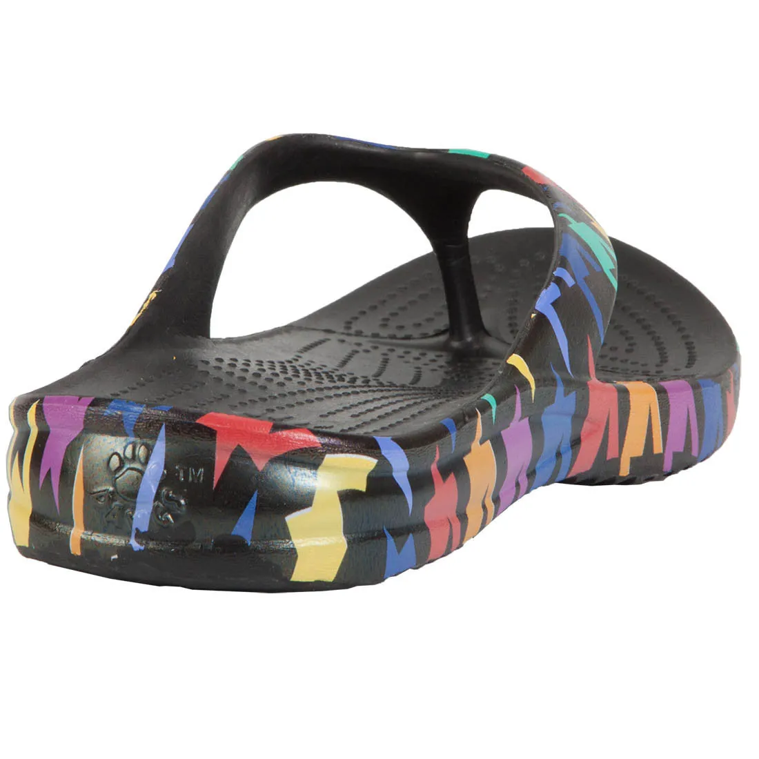 Men's Loudmouth Flip Flops - Razzle Dazzle Black