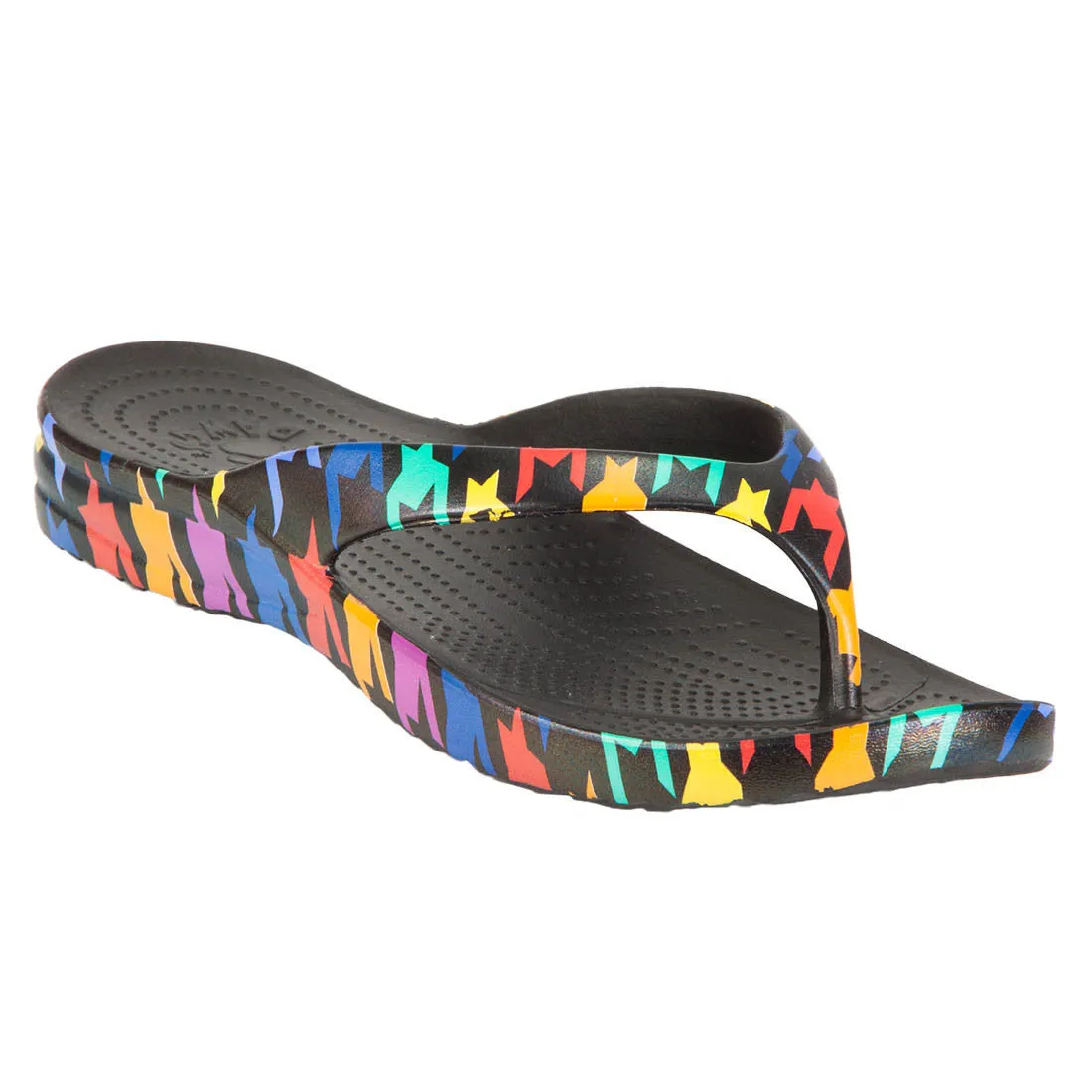 Men's Loudmouth Flip Flops - Razzle Dazzle Black