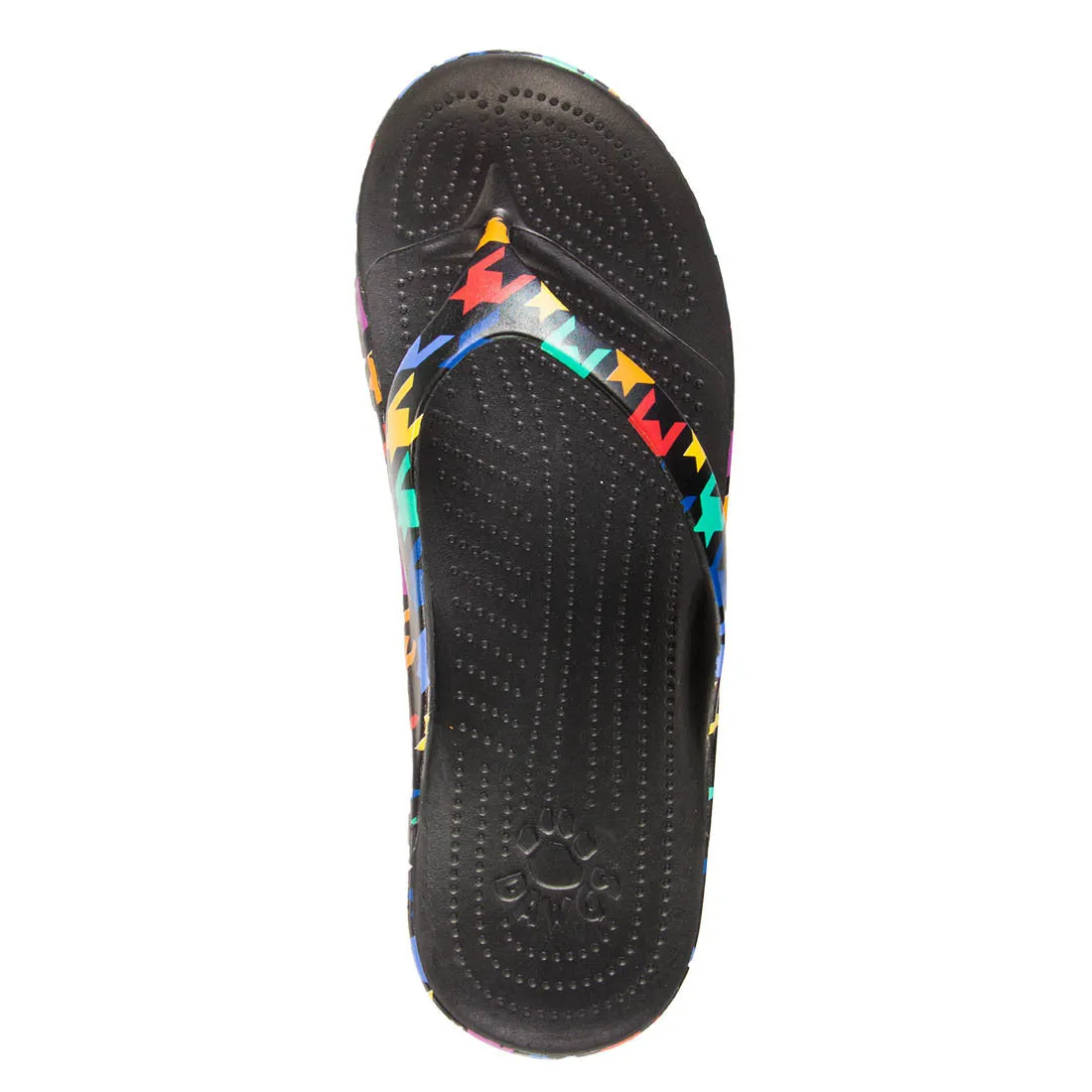 Men's Loudmouth Flip Flops - Razzle Dazzle Black