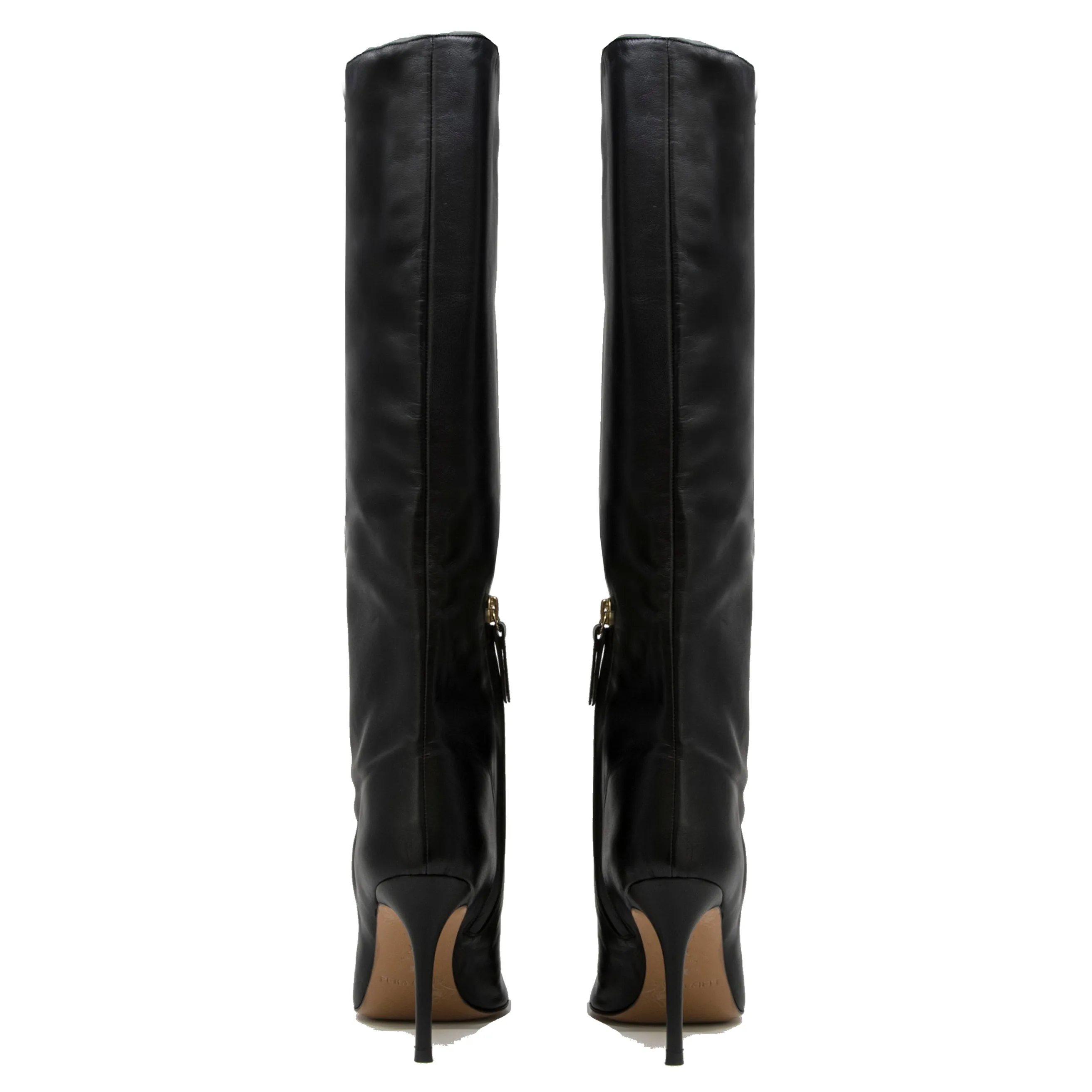 Pura Lopez Nappa Black Leather Tall Boots