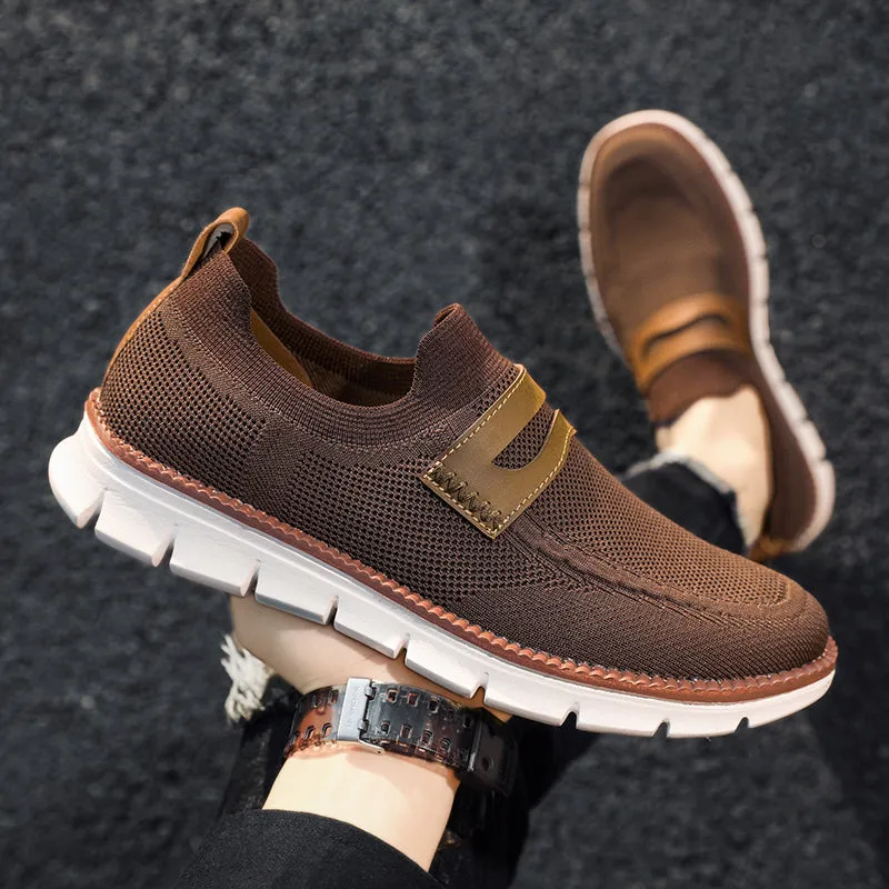 QEVV X9X Slip-On Oxford Shoes