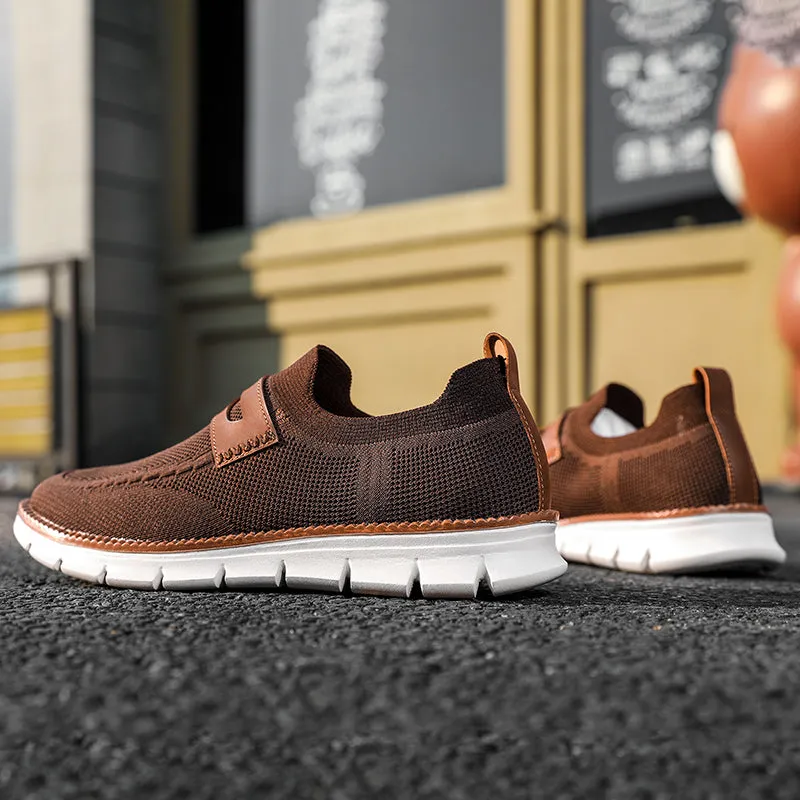 QEVV X9X Slip-On Oxford Shoes