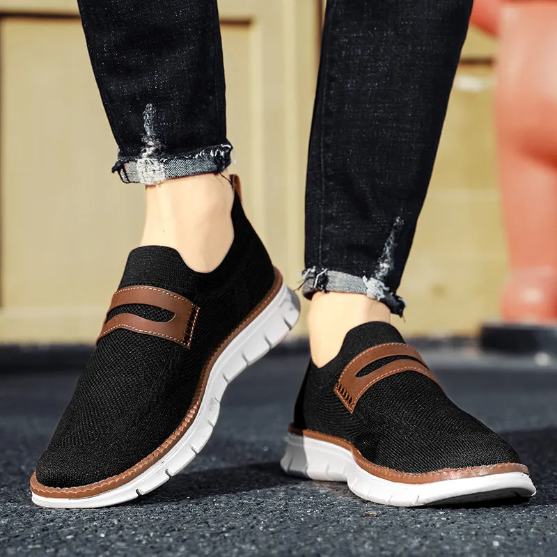 QEVV X9X Slip-On Oxford Shoes