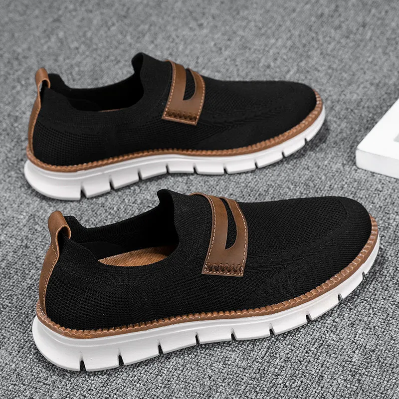 QEVV X9X Slip-On Oxford Shoes