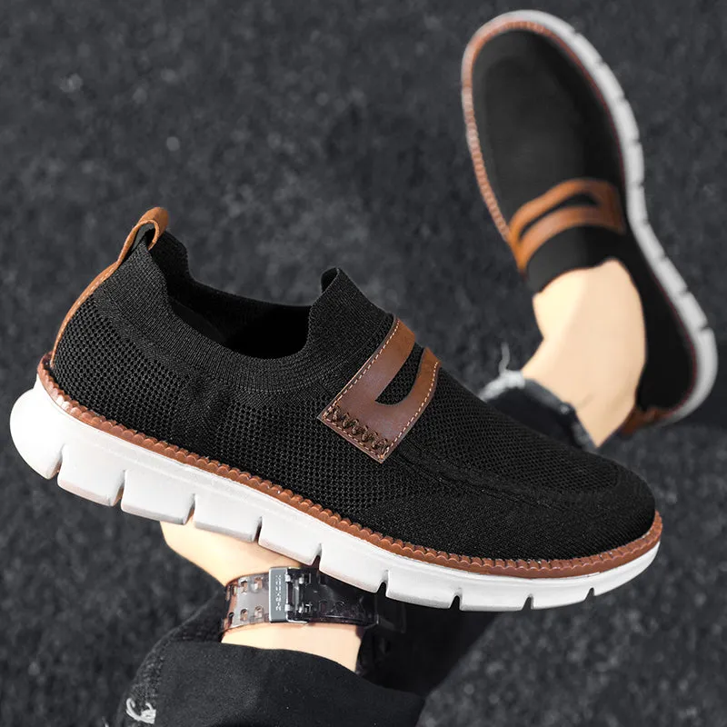 QEVV X9X Slip-On Oxford Shoes