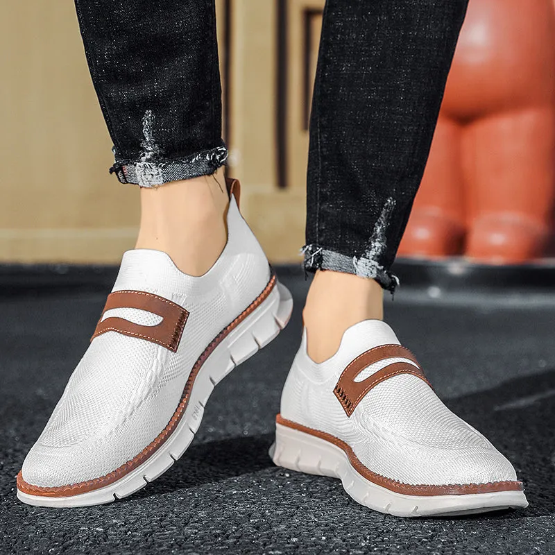 QEVV X9X Slip-On Oxford Shoes