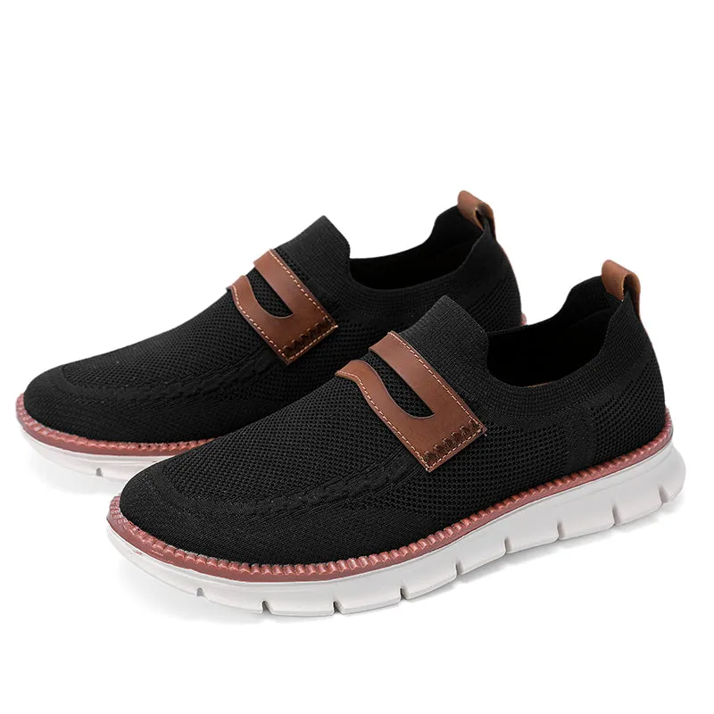 QEVV X9X Slip-On Oxford Shoes