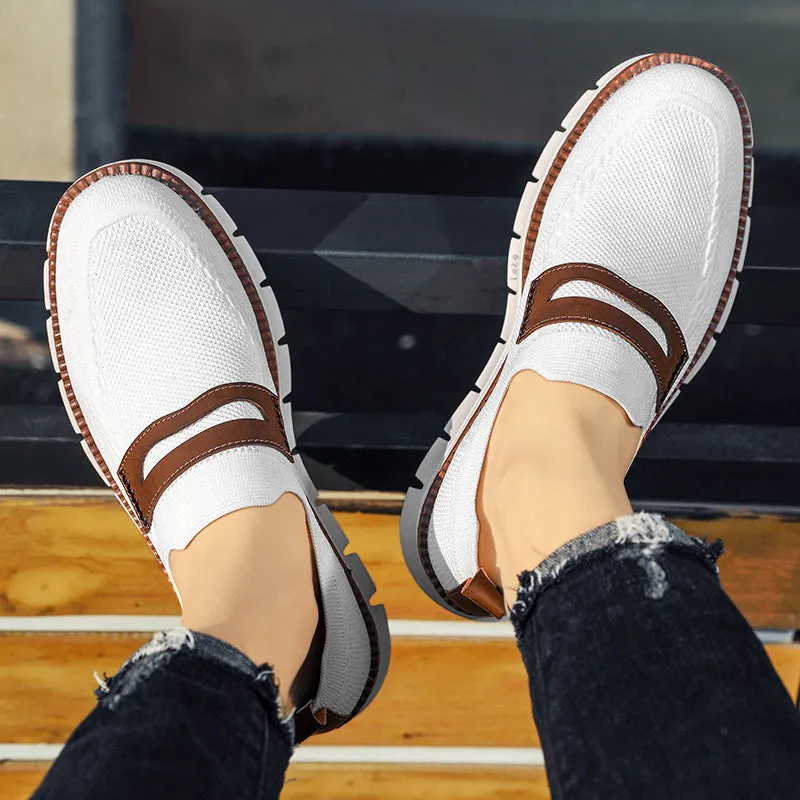 QEVV X9X Slip-On Oxford Shoes