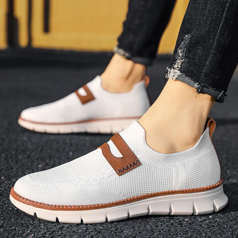 QEVV X9X Slip-On Oxford Shoes