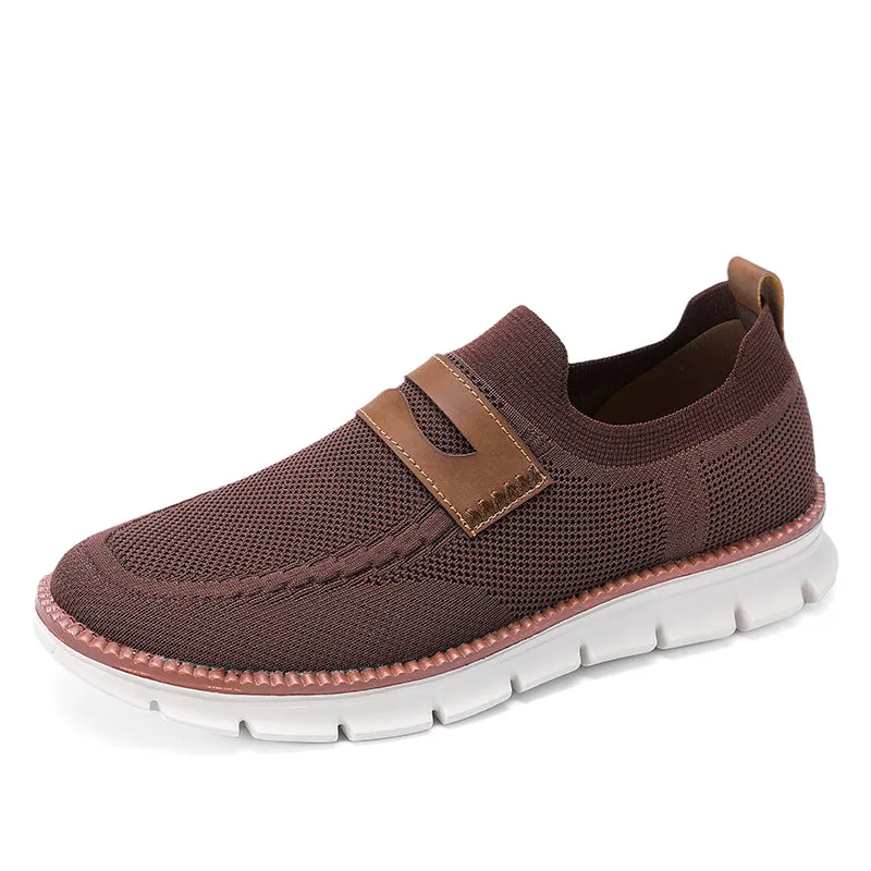 QEVV X9X Slip-On Oxford Shoes