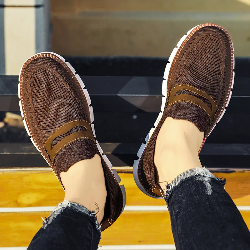 QEVV X9X Slip-On Oxford Shoes