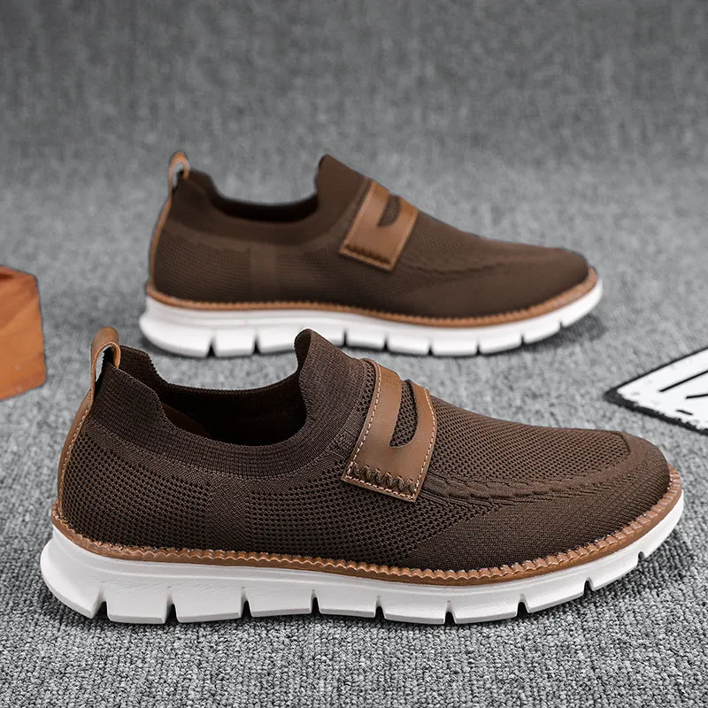 QEVV X9X Slip-On Oxford Shoes