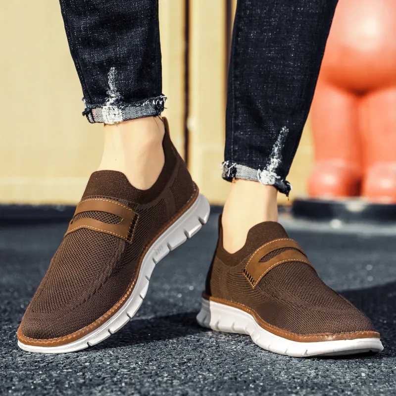 QEVV X9X Slip-On Oxford Shoes