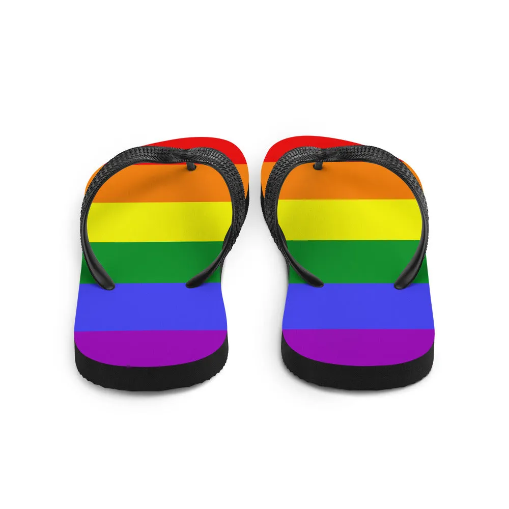 Rainbow Pride Flag Flip-Flops