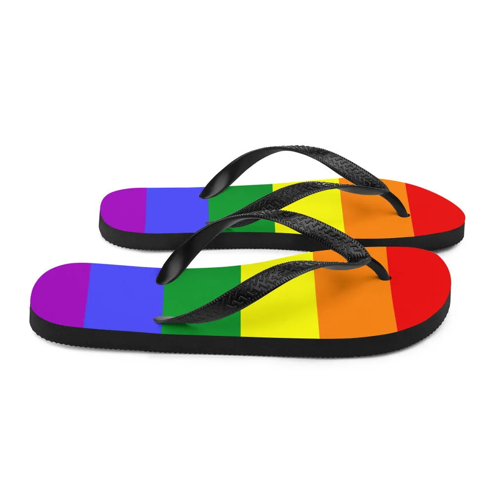 Rainbow Pride Flag Flip-Flops