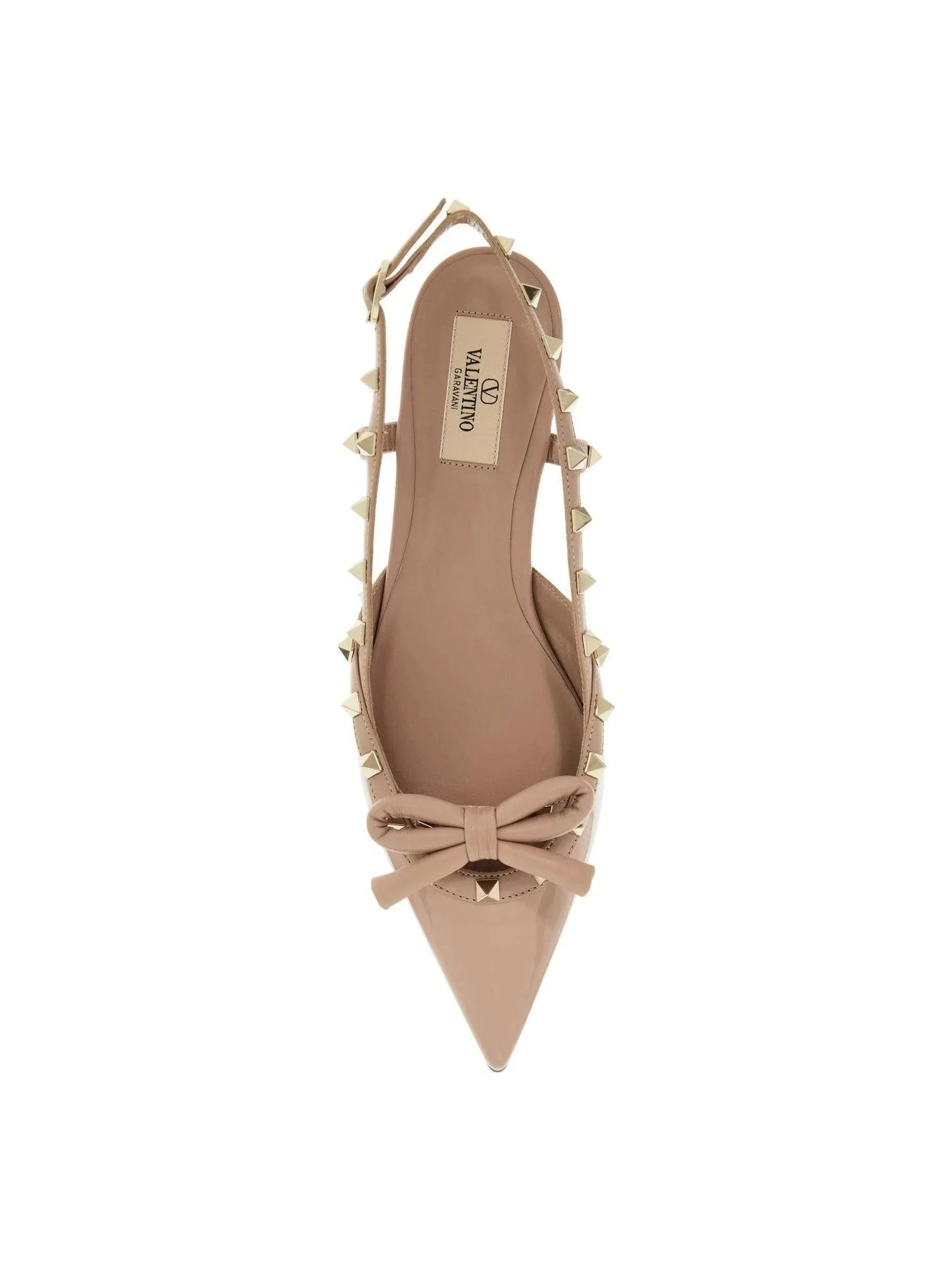 Rockstud Bow Slingback Ballerinas