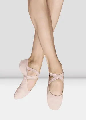 S0284G / S0284L - Girls & Ladies Performa Stretch Canvas Split Sole Ballet Shoe - Theatrical Pink