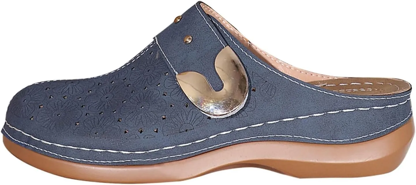 Summer Sandals for Women Casual Dressy Shoes Arch Support Closed Toe Sandals Slip On Shoes Comfortable Sandal 2025