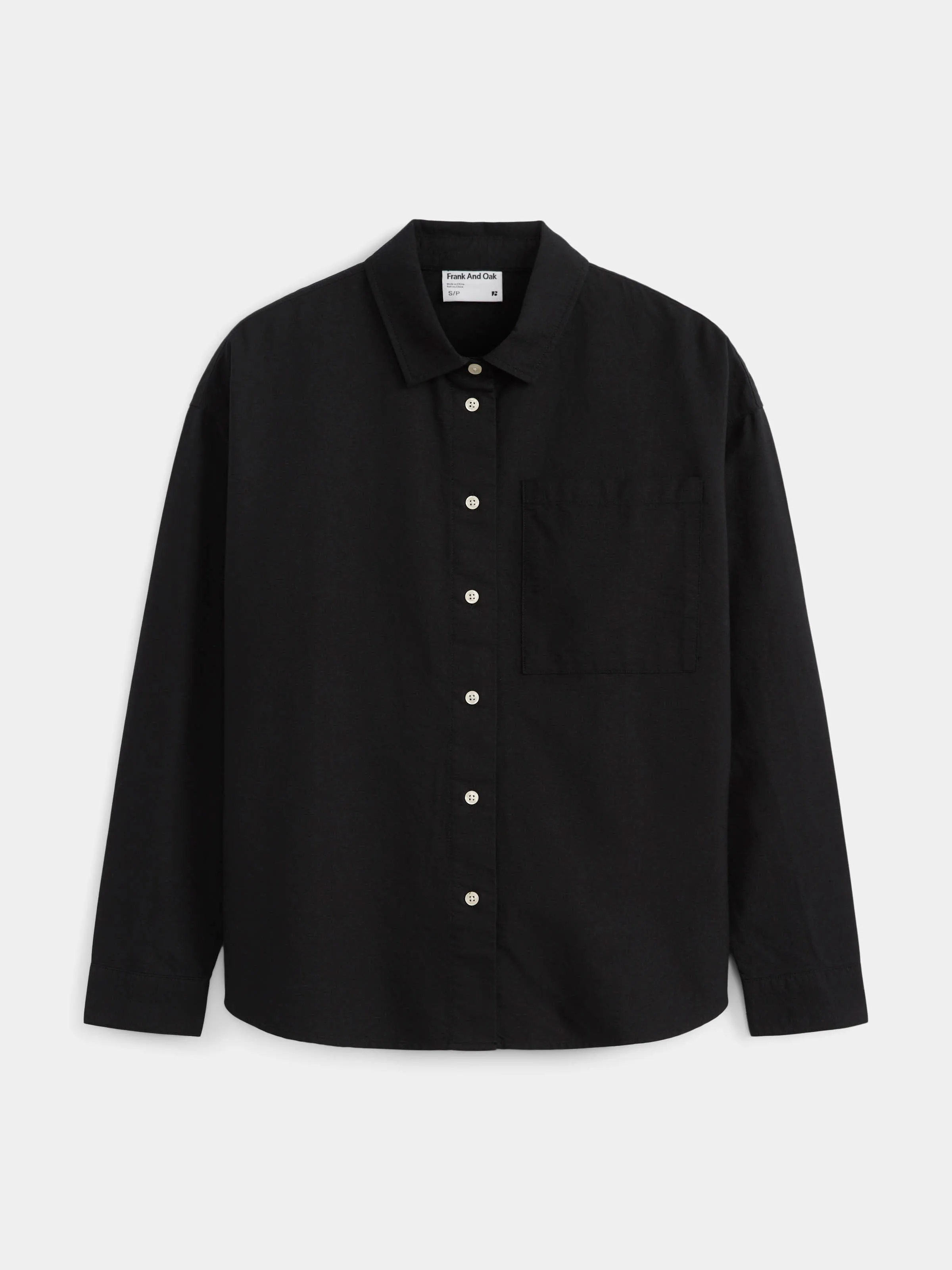 The Loose Oxford Shirt in Black