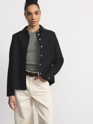 The Loose Oxford Shirt in Black