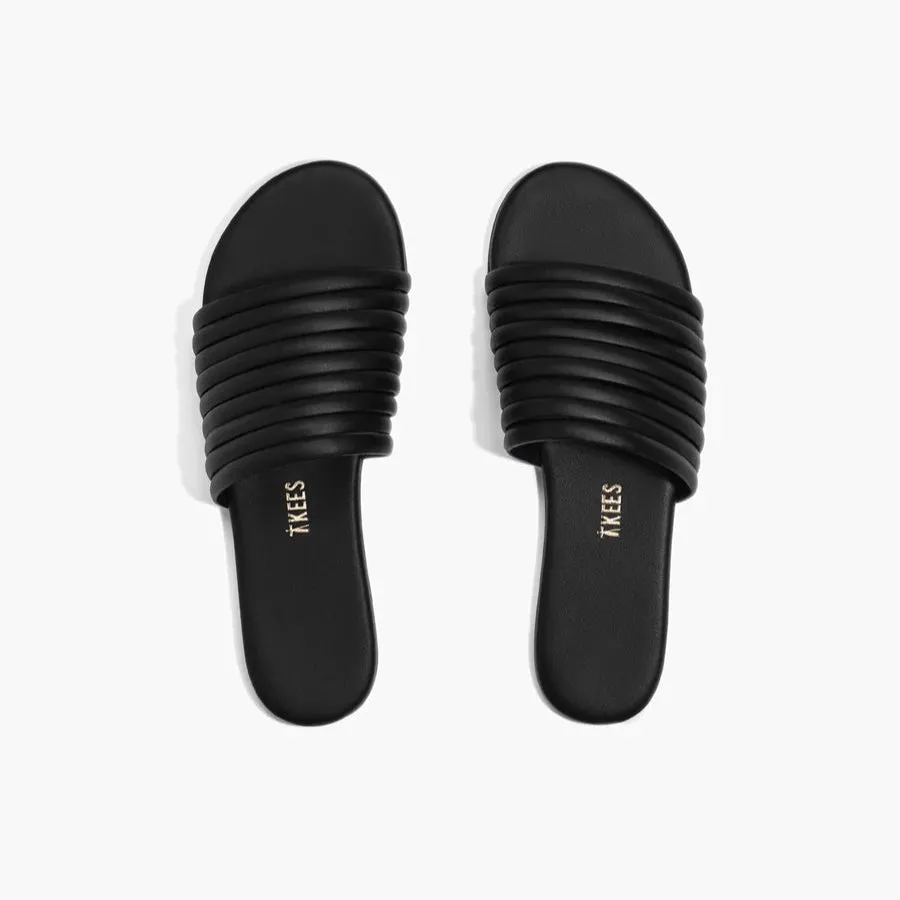 Tkees Caro flip-flops from brazilian leather in Black