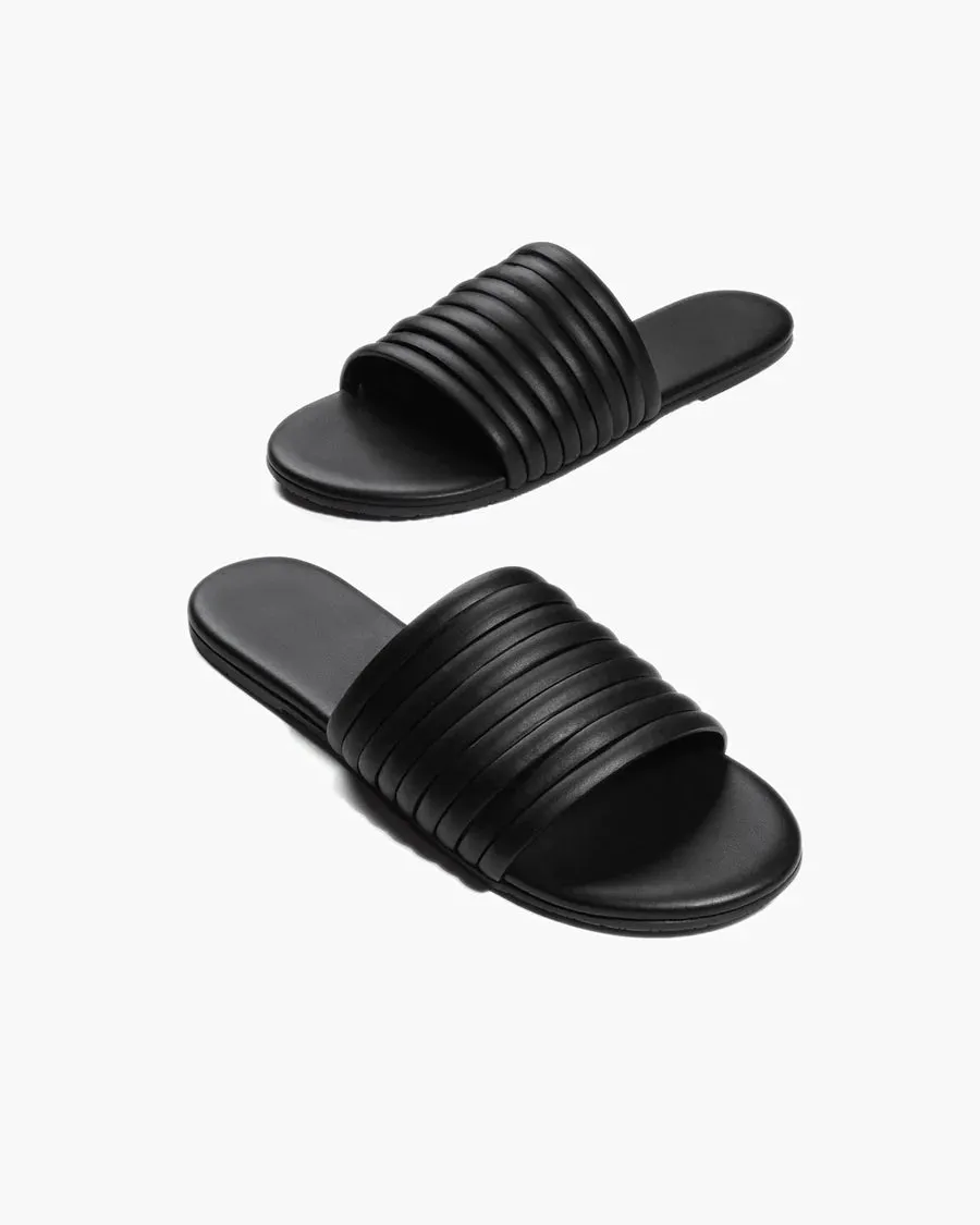 Tkees Caro flip-flops from brazilian leather in Black
