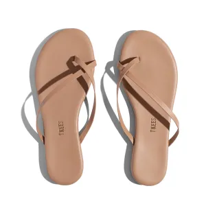 Tkees Riley flip-flops from brazilian leather in Beach Bum