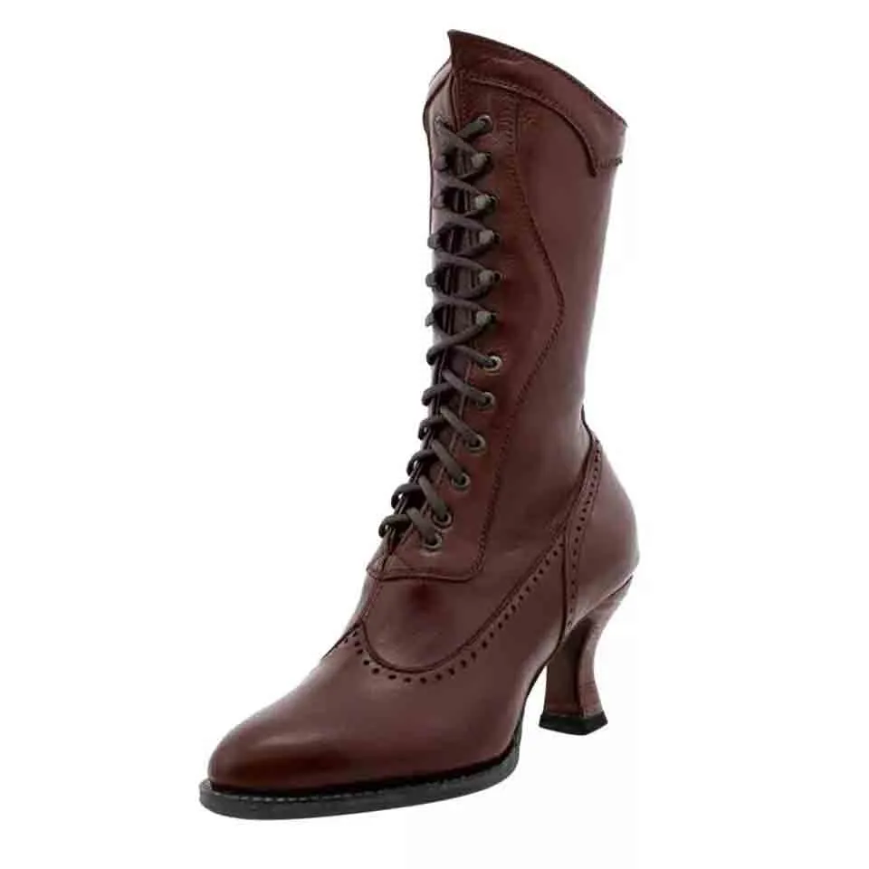 Women lace up wide width platform boots bridal shoes