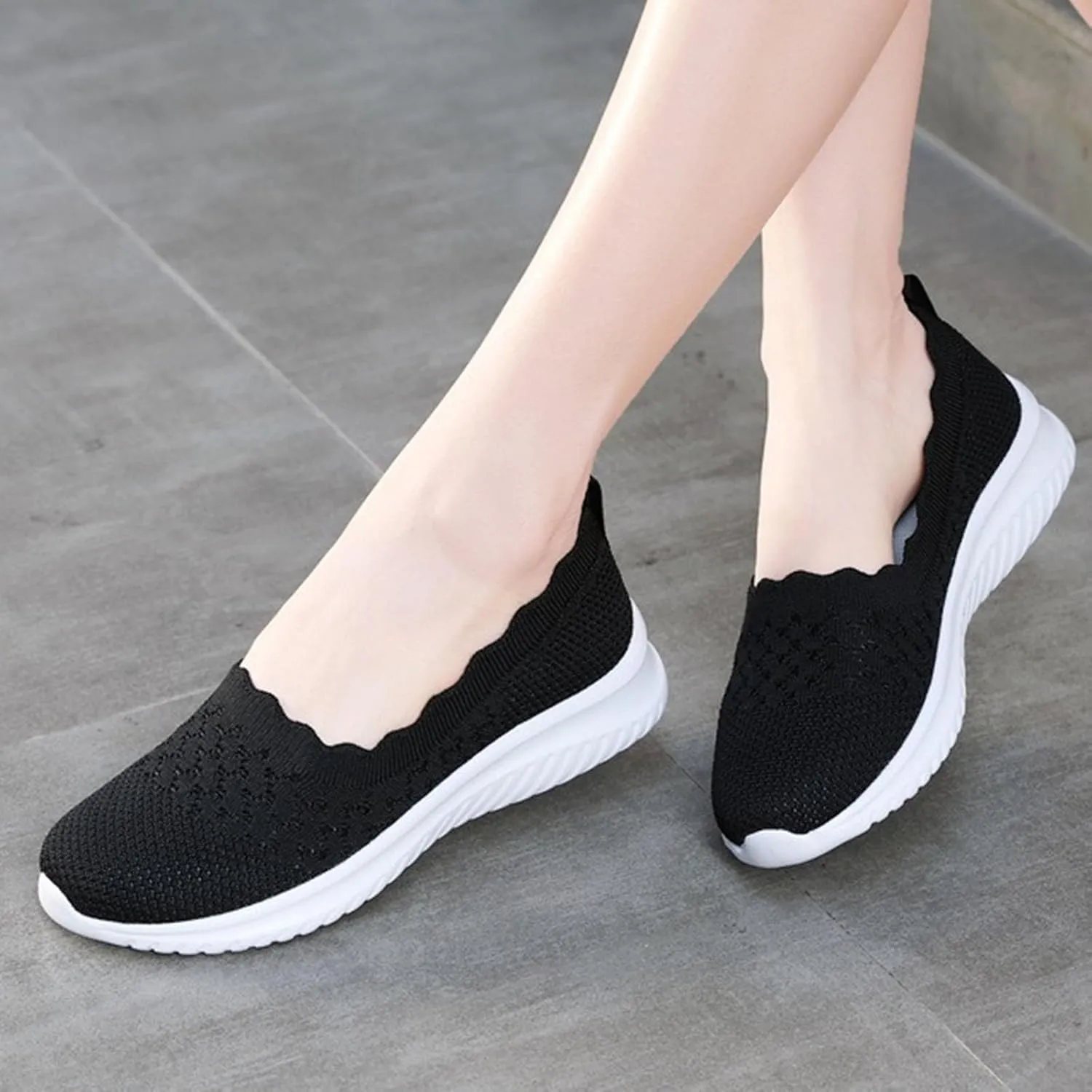 Women's Non Slip Tennis Sneakers Comfortable Low Top Outdoor Walking Shoes Fashion Comfortable Workout Shoes
