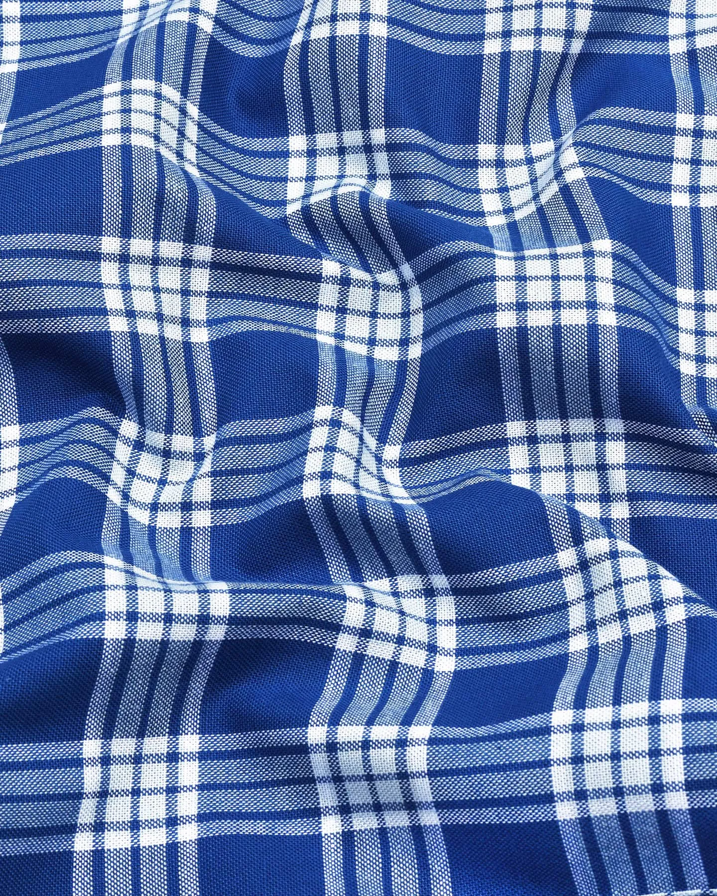 Yale Blue With White Oxford Cotton Formal Shirt